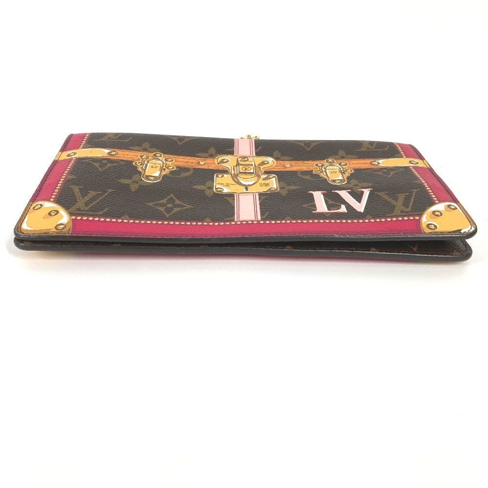LOUIS VUITTON Long Wallet Purse M62456 Monogram canvas Brown 2018 Summer Trunk Pochette Weekend Women