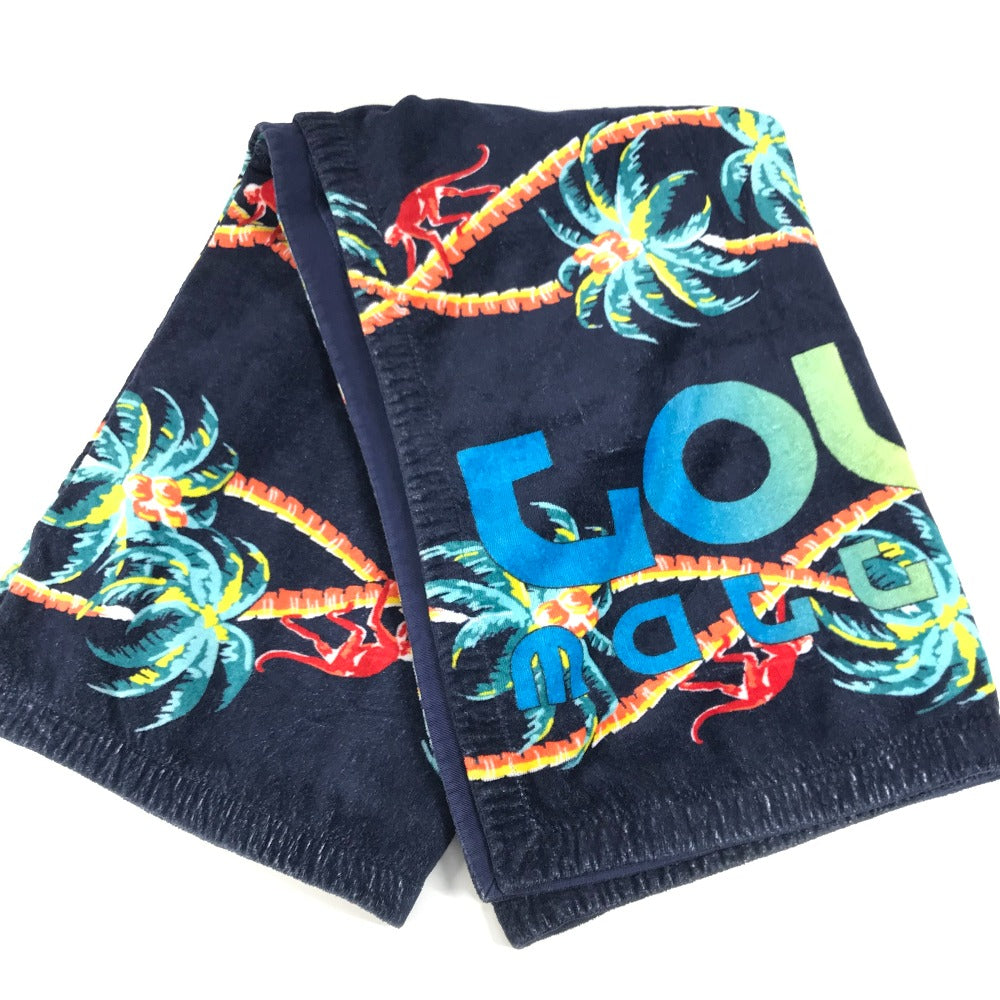 LOUIS VUITTON towel MP1980 cotton Navy logo Jungle motif beach towel