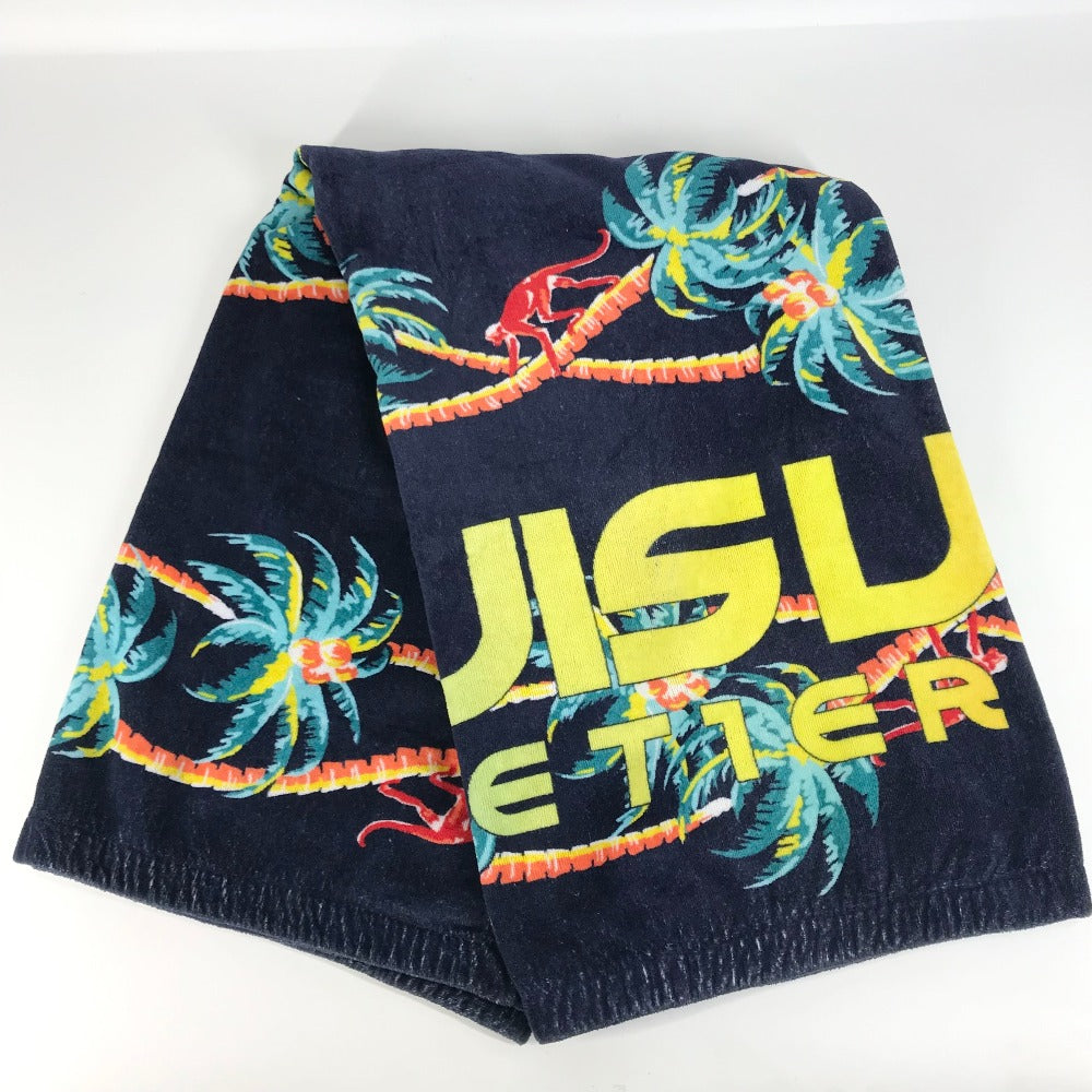 LOUIS VUITTON towel MP1980 cotton Navy logo Jungle motif beach towel