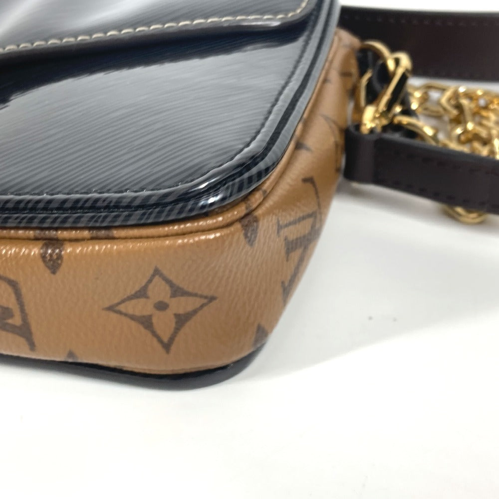 LOUIS VUITTON Shoulder Bag M54990 Monogram reverse canvas black Shiny Epi Monogram Reverse Pochette Metis MINI