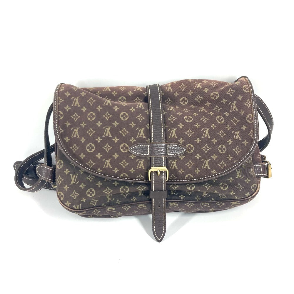 LOUIS VUITTON Shoulder Bag M95227 Monogram Mini-LinCanvas Brown Monogram mini run Saumur 30 Women