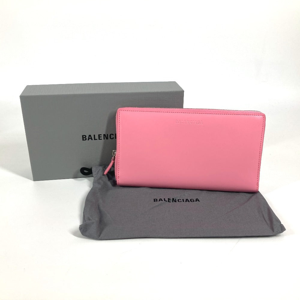 BALENCIAGA Long Wallet Purse 664041 leather pink Essential