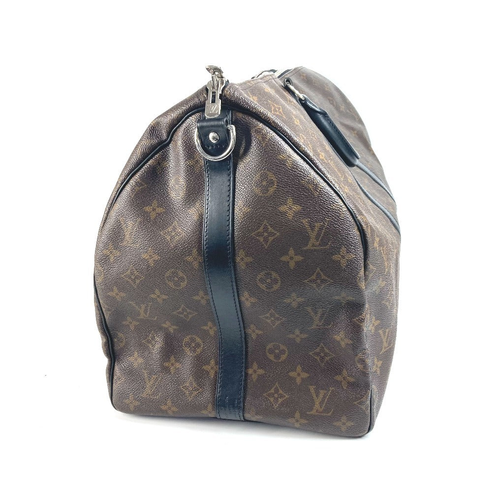 LOUIS VUITTON Boston Duffel bag M56714 Monogram macacer canvas Brown Monogram macacer Keepall bandouliere55