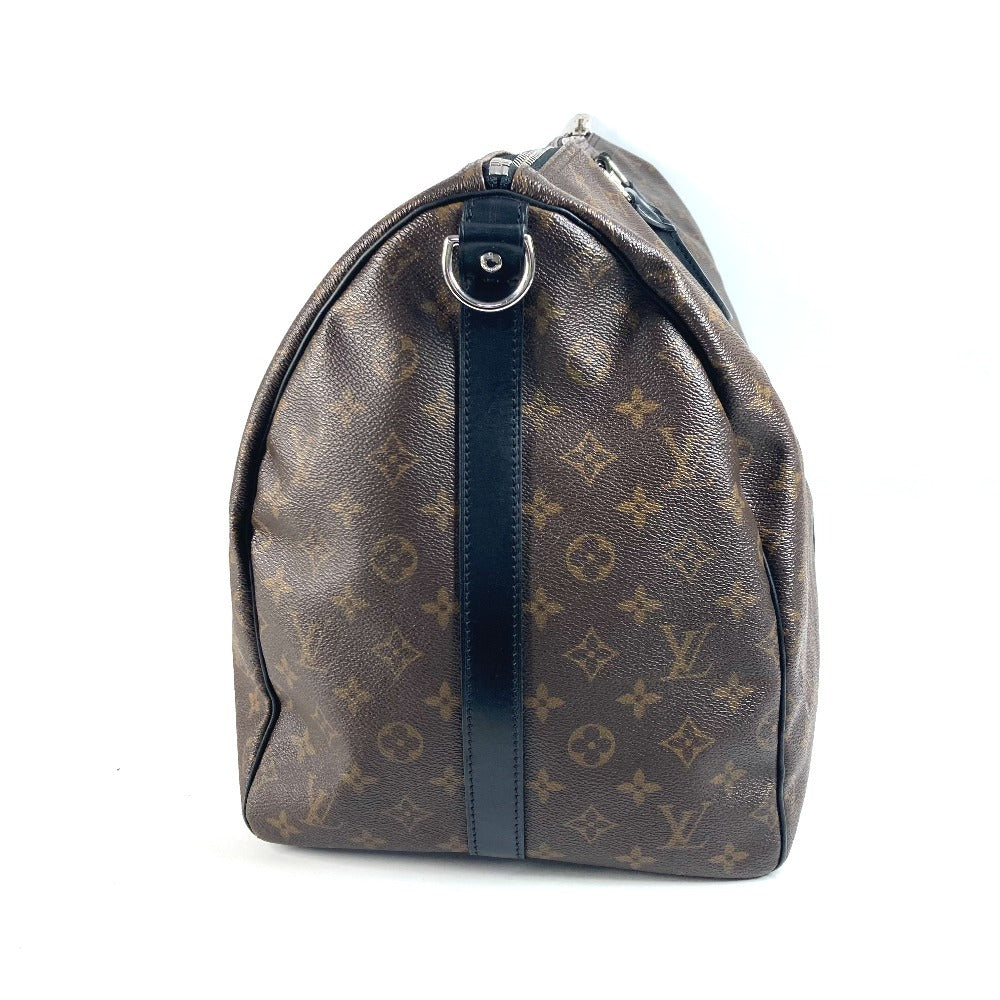 LOUIS VUITTON Boston Duffel bag M56714 Monogram macacer canvas Brown Monogram macacer Keepall bandouliere55