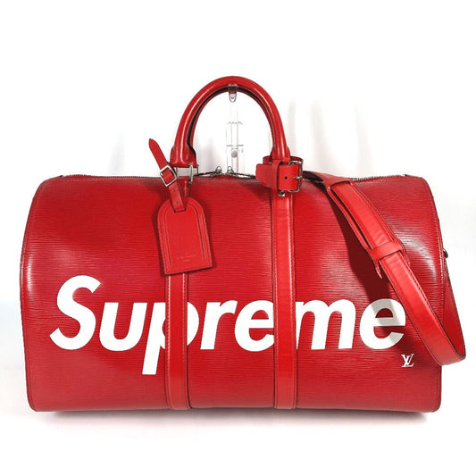 LOUIS VUITTON Boston Duffel bag M53419 Epi Leather Red Epi Supreme collaboration Keepall bandouliere45