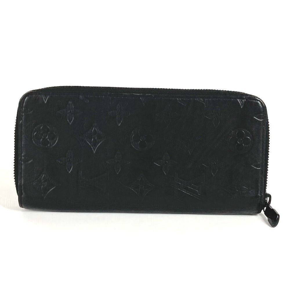 LOUIS VUITTON Long Wallet Purse M62902 Monogram shadow leather black Monogram shadow Zippy Wallet Vertical