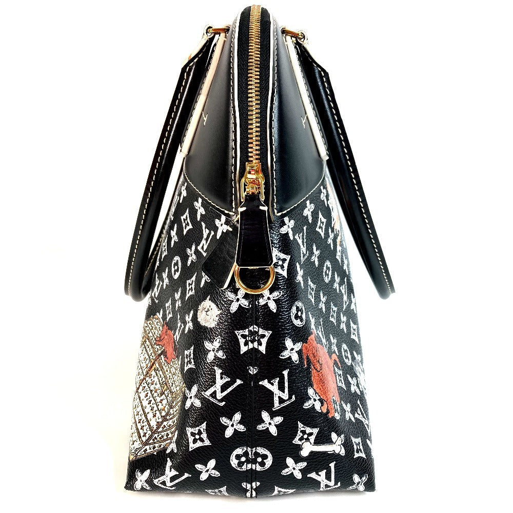 LOUIS VUITTON Shoulder Bag M44403 leather black Catgram Cat Grace Coddington Collaboration Alma Soup