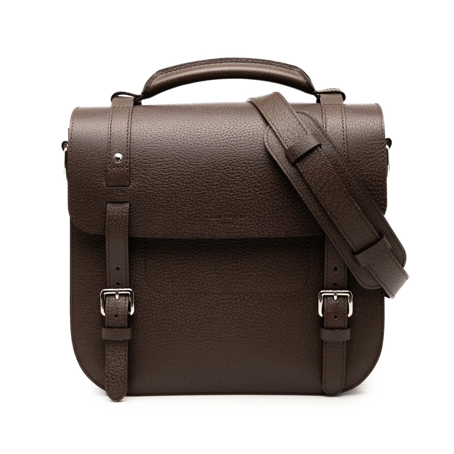 Brown Louis Vuitton Pigskin Samara Reporter Bag Satchel