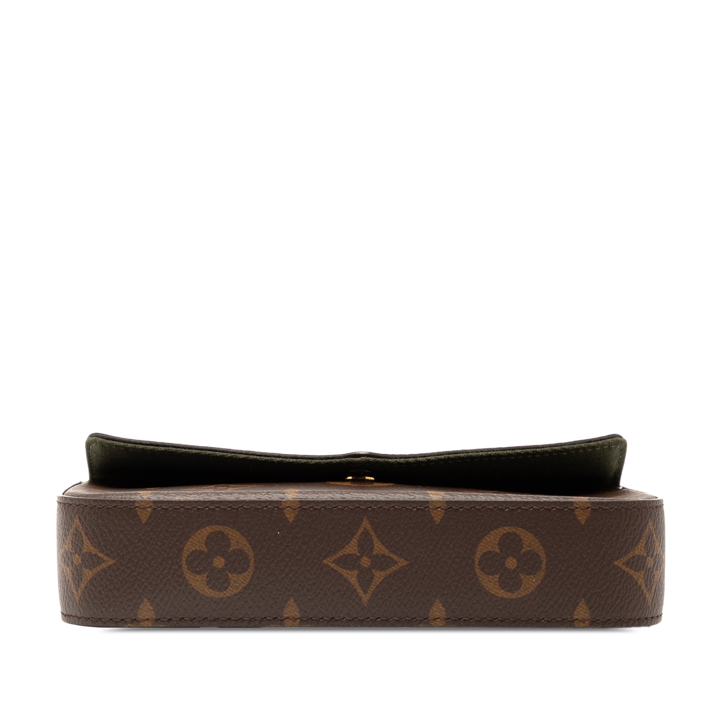 Brown Louis Vuitton Monogram Felicie Strap And Go Crossbody Bag