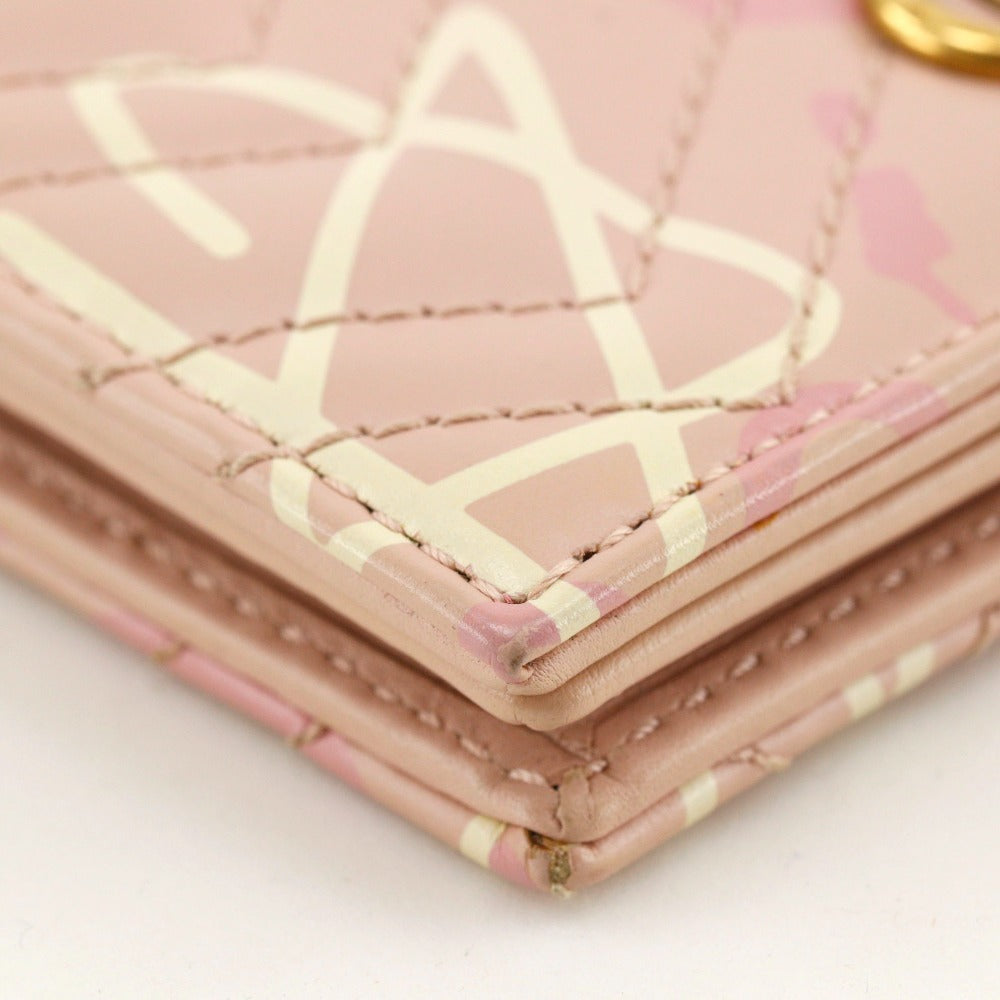 GUCCI Bifold Wallet 449421 leather pink Card Case GG ghost Compact wallet Women