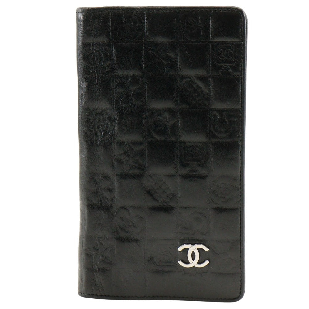 CHANEL Long Wallet Purse Calfskin black COCO Mark NO5 icon