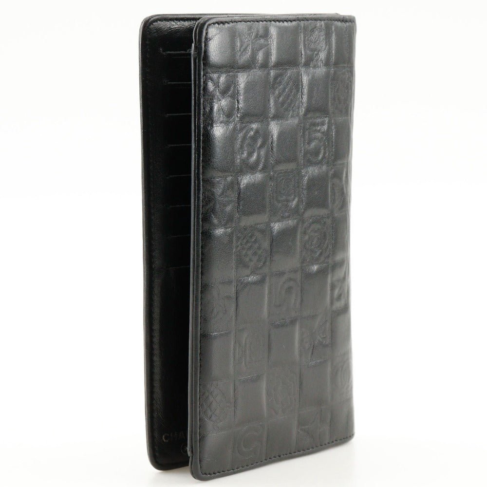 CHANEL Long Wallet Purse Calfskin black COCO Mark NO5 icon