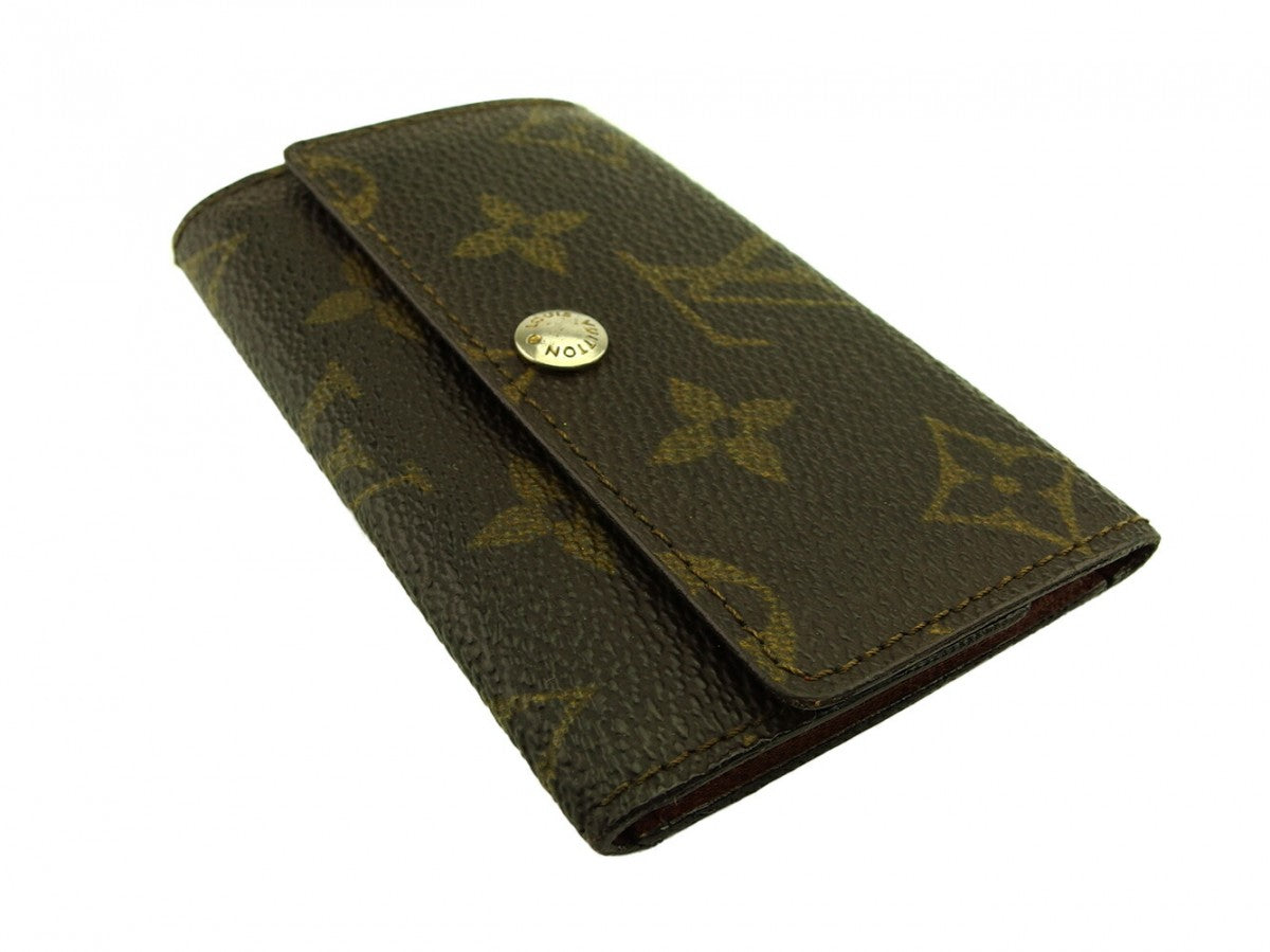 LOUIS VUITTON Key case Key holder  M62630 Brown beige gold Multicles6