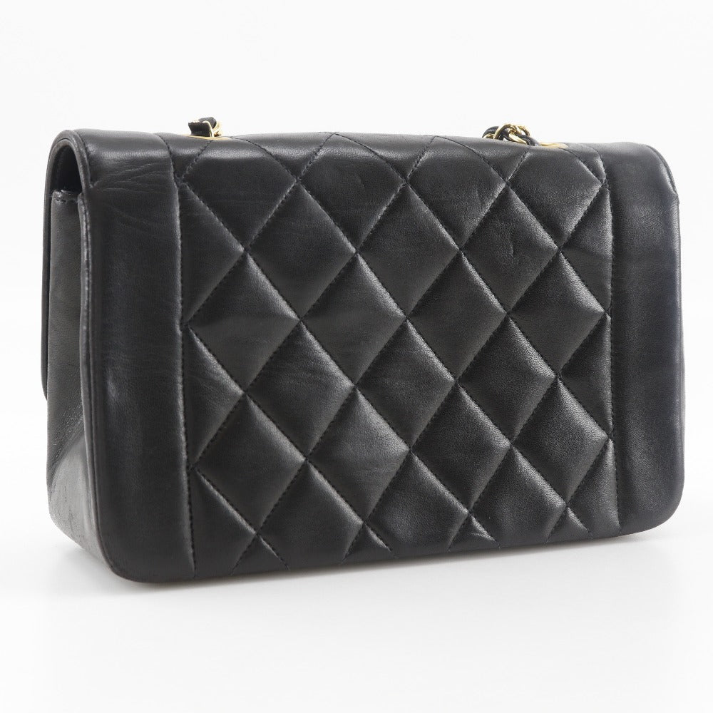 CHANEL Shoulder Bag A01164 lambskin black ChainShoulder Diana 22