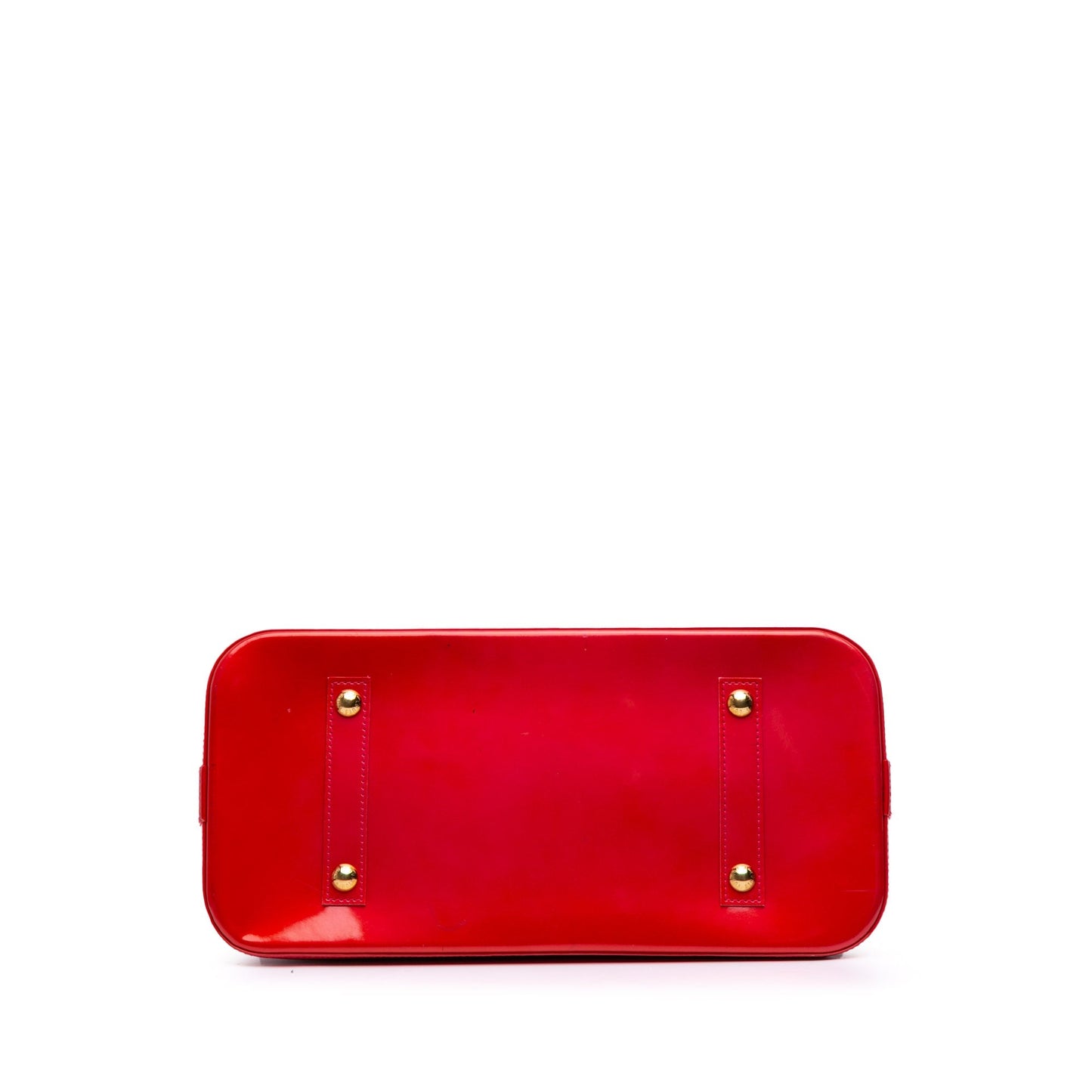 Red Louis Vuitton Monogram Vernis Alma PM Handbag