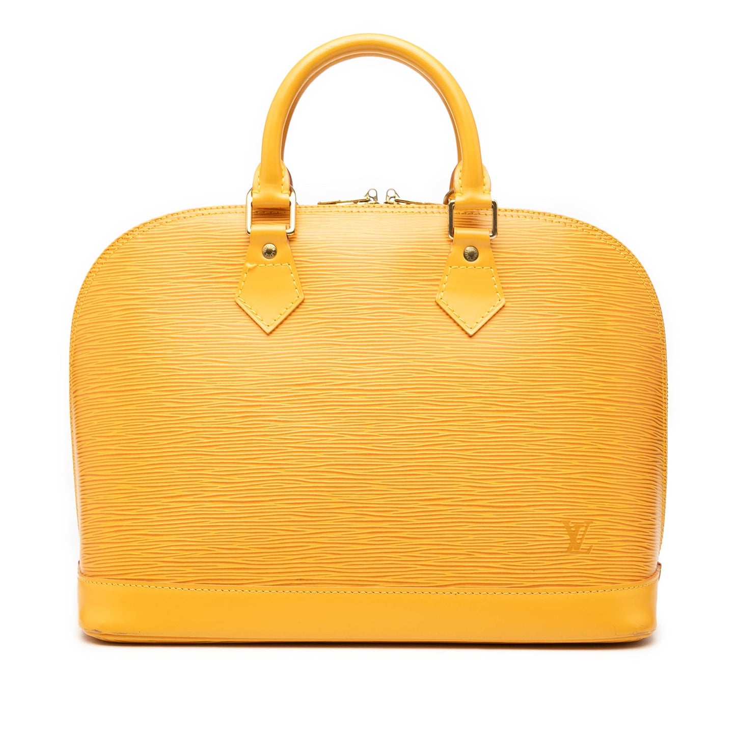 Yellow Louis Vuitton Epi Alma PM Handbag