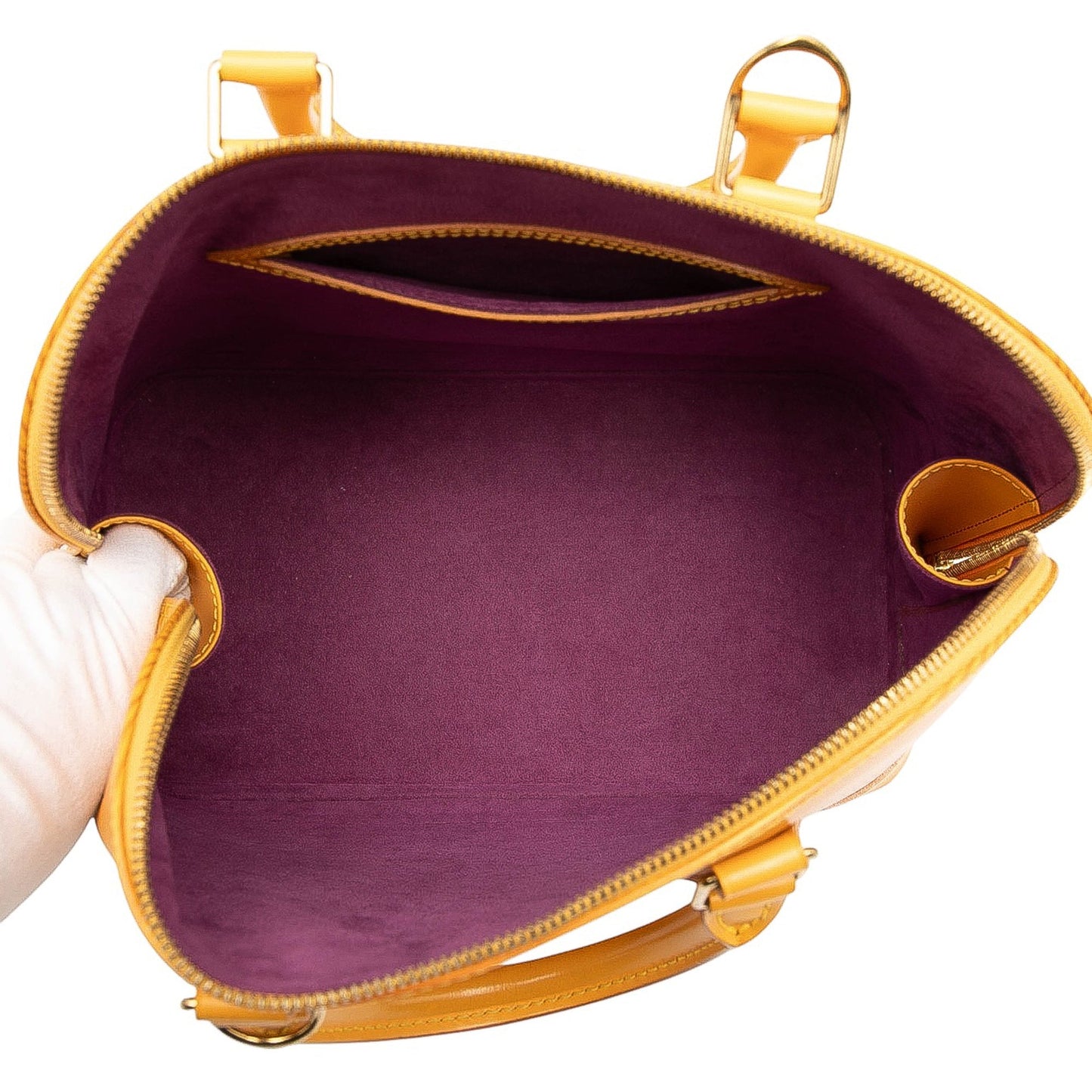 Yellow Louis Vuitton Epi Alma PM Handbag
