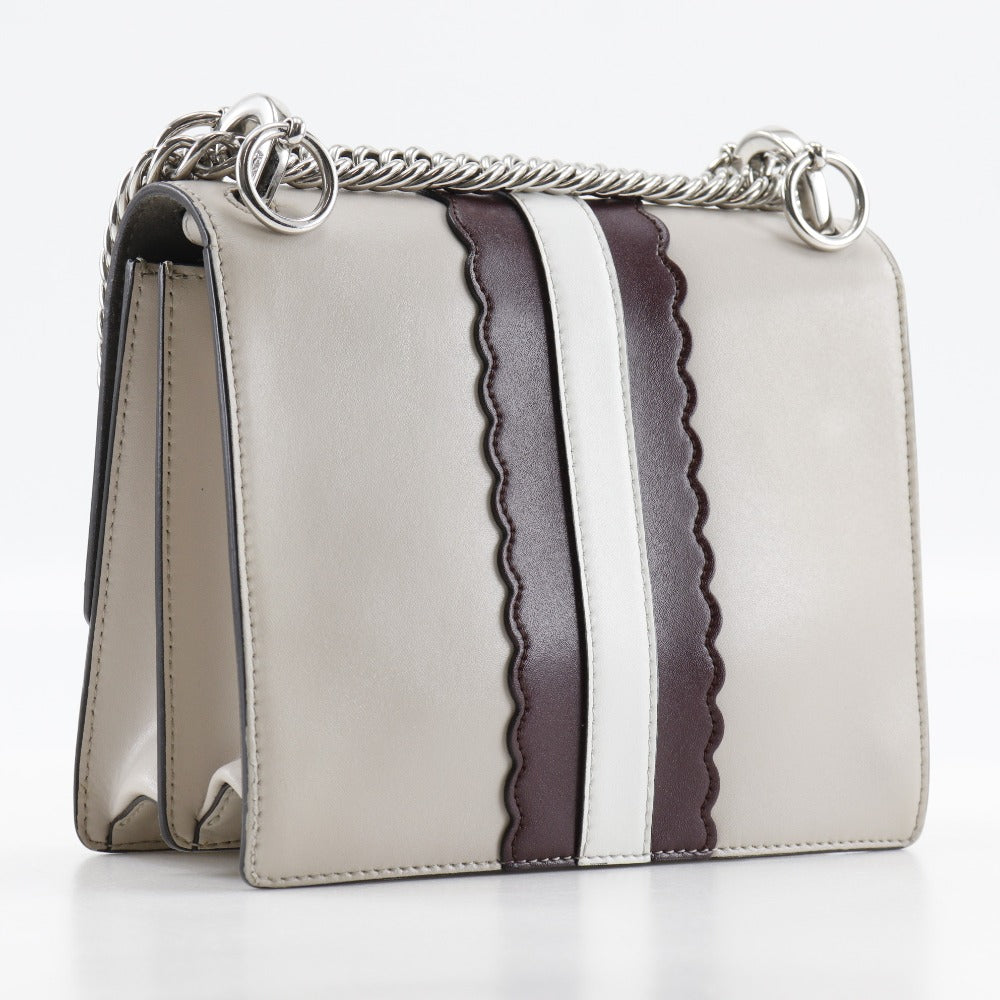 FENDI Shoulder Bag 8M0381-9JU Calfskin beige Studs Mini canai Women