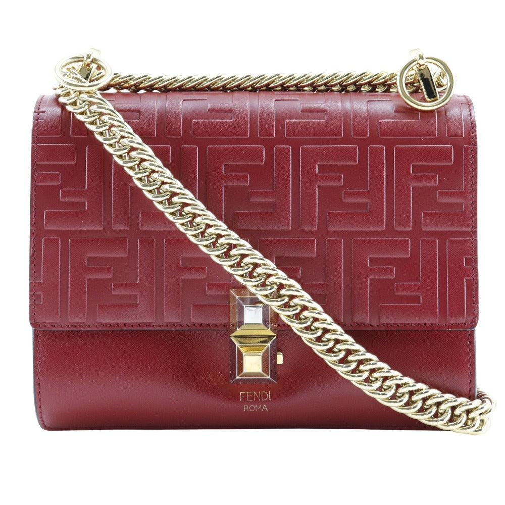 FENDI Shoulder Bag 8M0381 A417 Calfskin Red Mini canai