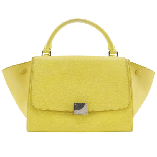 CELINE Handbag 174683 Calfskin yellow Trapeze Small Women