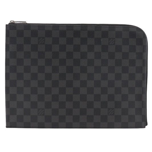 LOUIS VUITTON Clutch bag N41501 Damier Grafitto Canvas black Pochette Jules GM mens