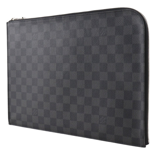 LOUIS VUITTON Clutch bag N41501 Damier Grafitto Canvas black Pochette Jules GM mens Used