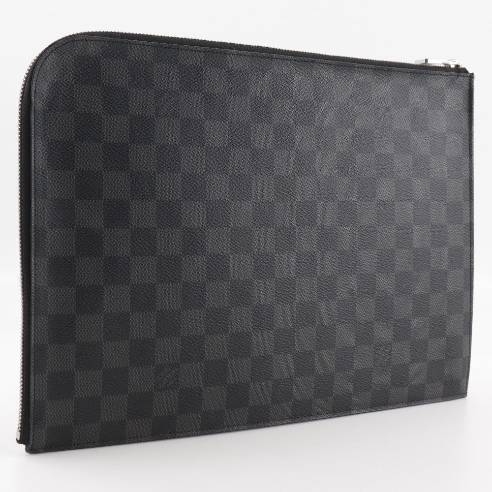 LOUIS VUITTON Clutch bag N41501 Damier Grafitto Canvas black Pochette Jules GM mens