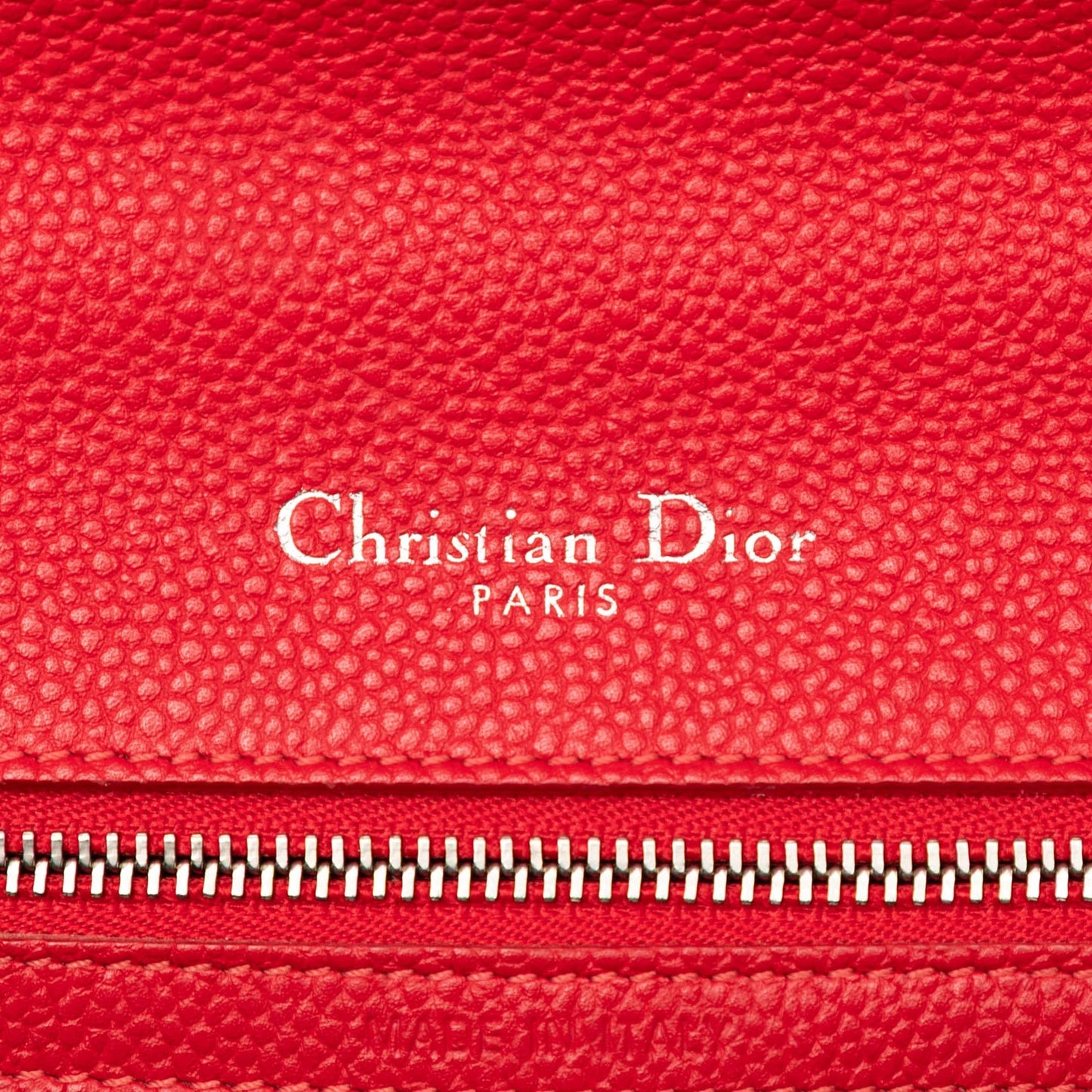 Red Dior Small Grained Calfskin Diorama Flap Crossbody Bag
