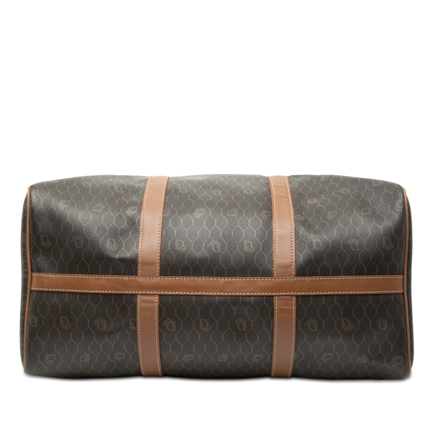 Black Dior Honeycomb Coated Canvas Travel Bag