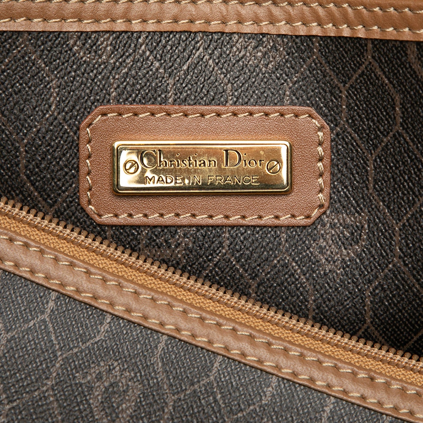 Black Dior Honeycomb Coated Canvas Travel Bag