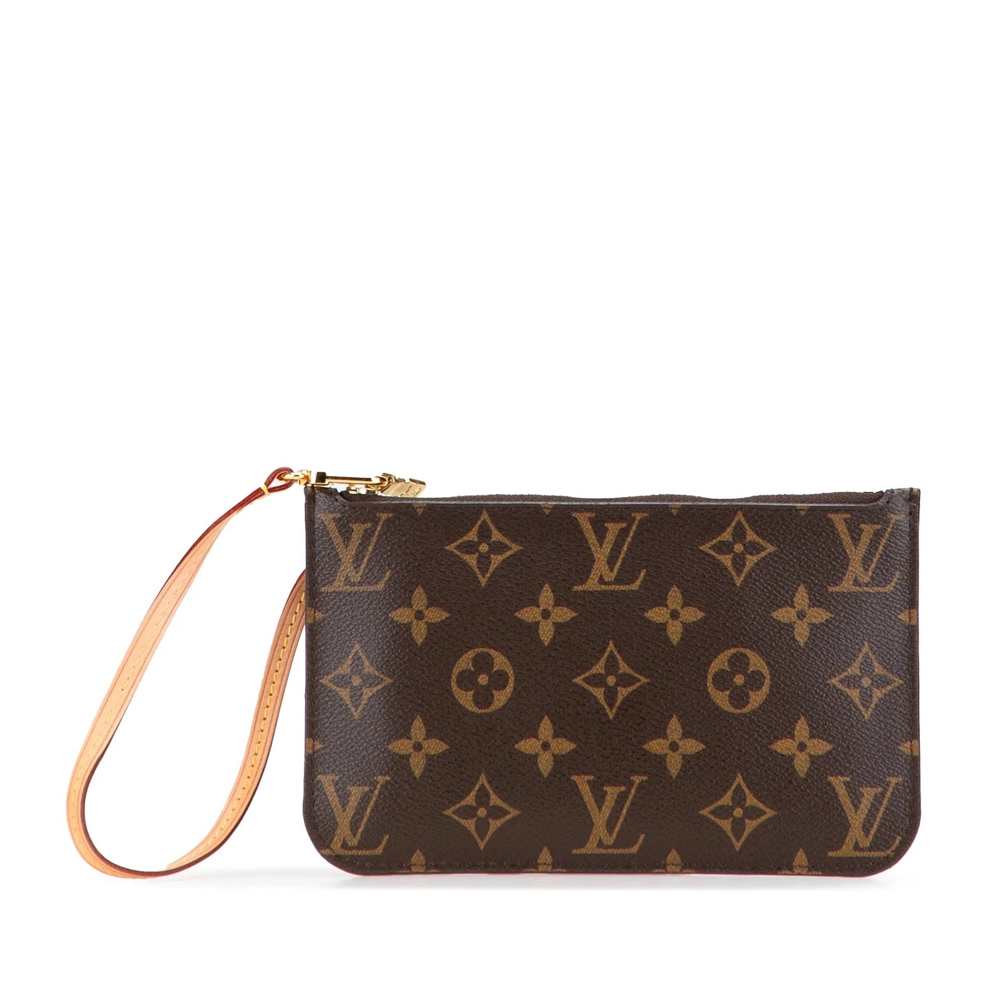 Brown Louis Vuitton Monogram Neverfull Pouch