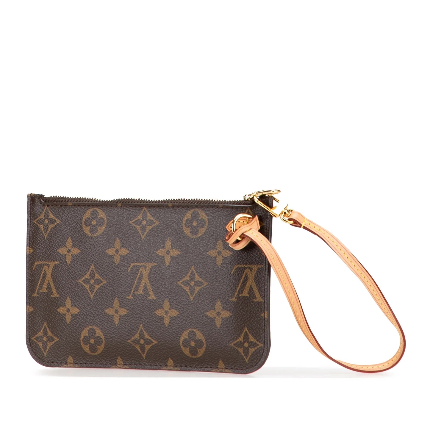 Brown Louis Vuitton Monogram Neverfull Pouch