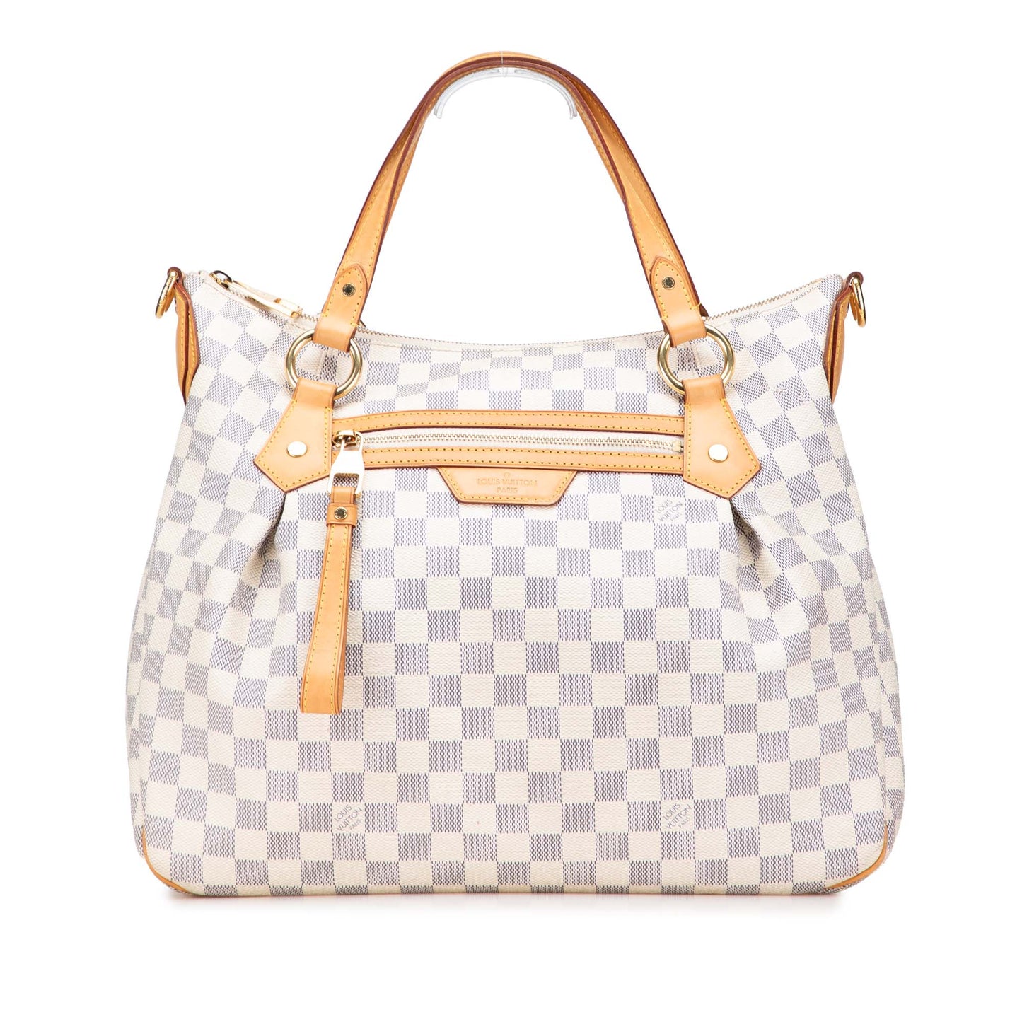 White Louis Vuitton Damier Azur Evora MM Satchel
