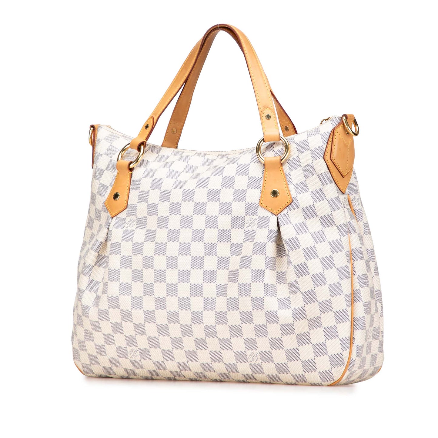 White Louis Vuitton Damier Azur Evora MM Satchel