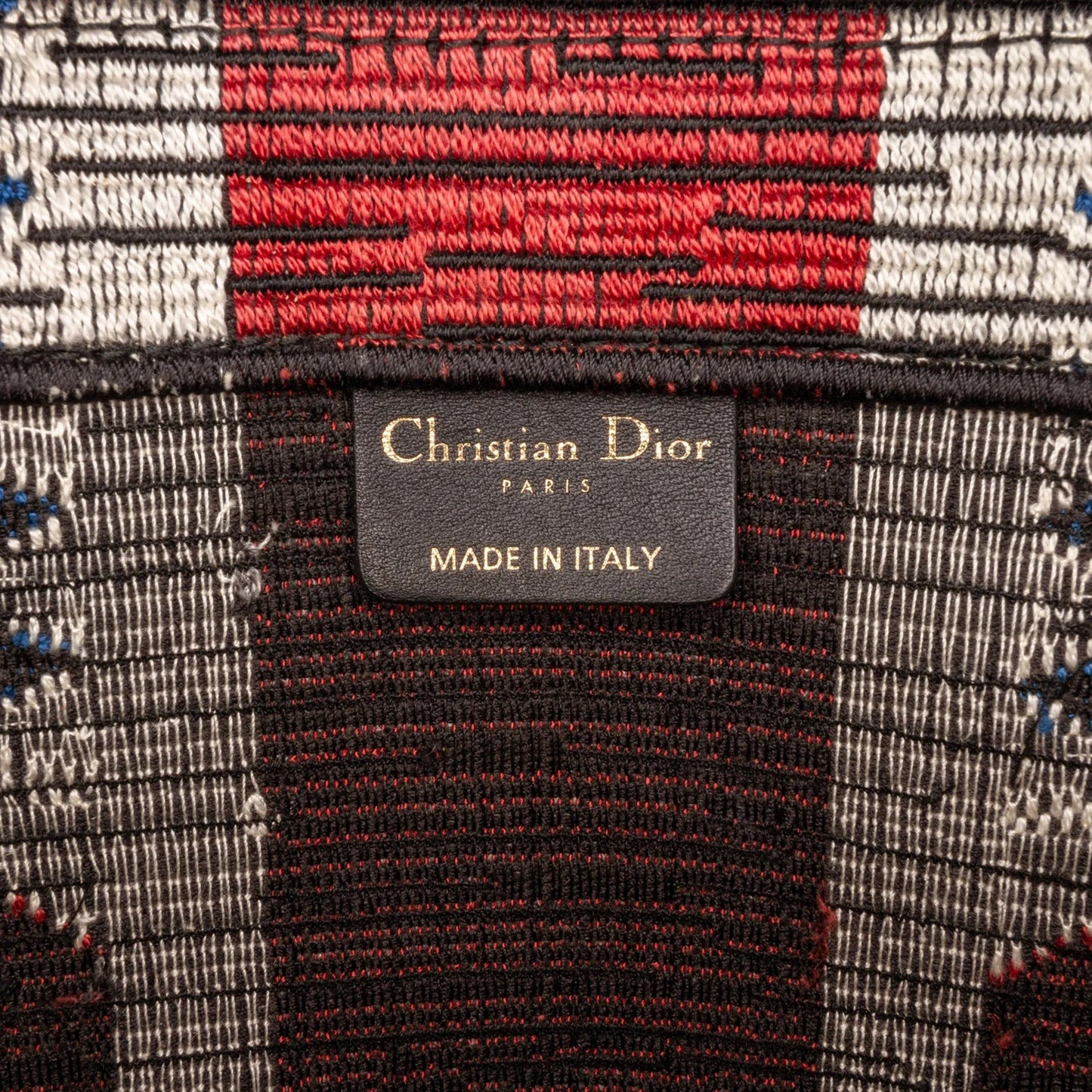 Blue Dior Large French Flag Book Tote