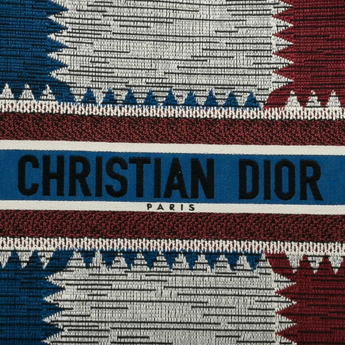 Blue Dior Large French Flag Book Tote