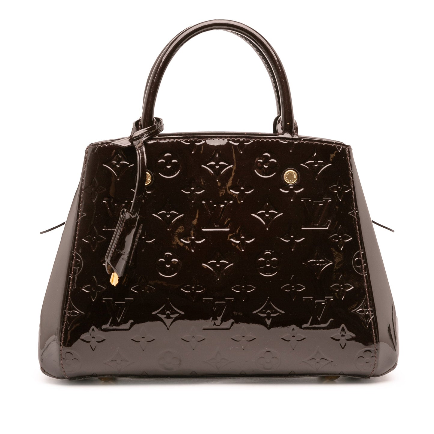 Purple Louis Vuitton Monogram Vernis Montaigne BB Satchel