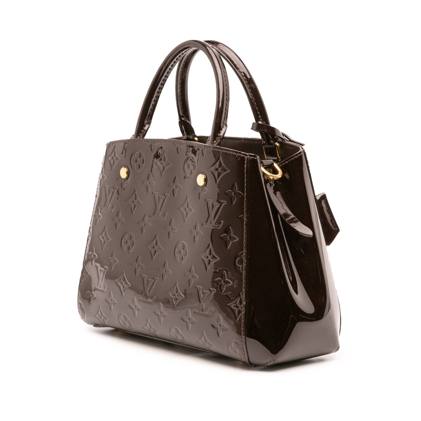 Purple Louis Vuitton Monogram Vernis Montaigne BB Satchel