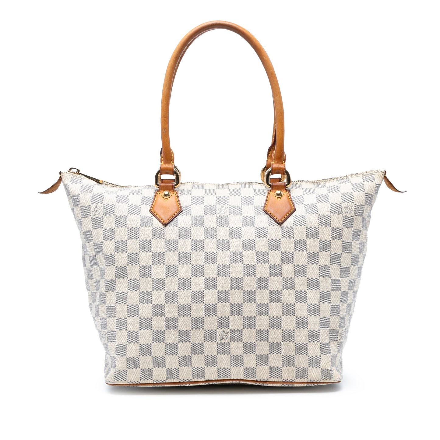 White Louis Vuitton Damier Azur Saleya MM Tote Bag