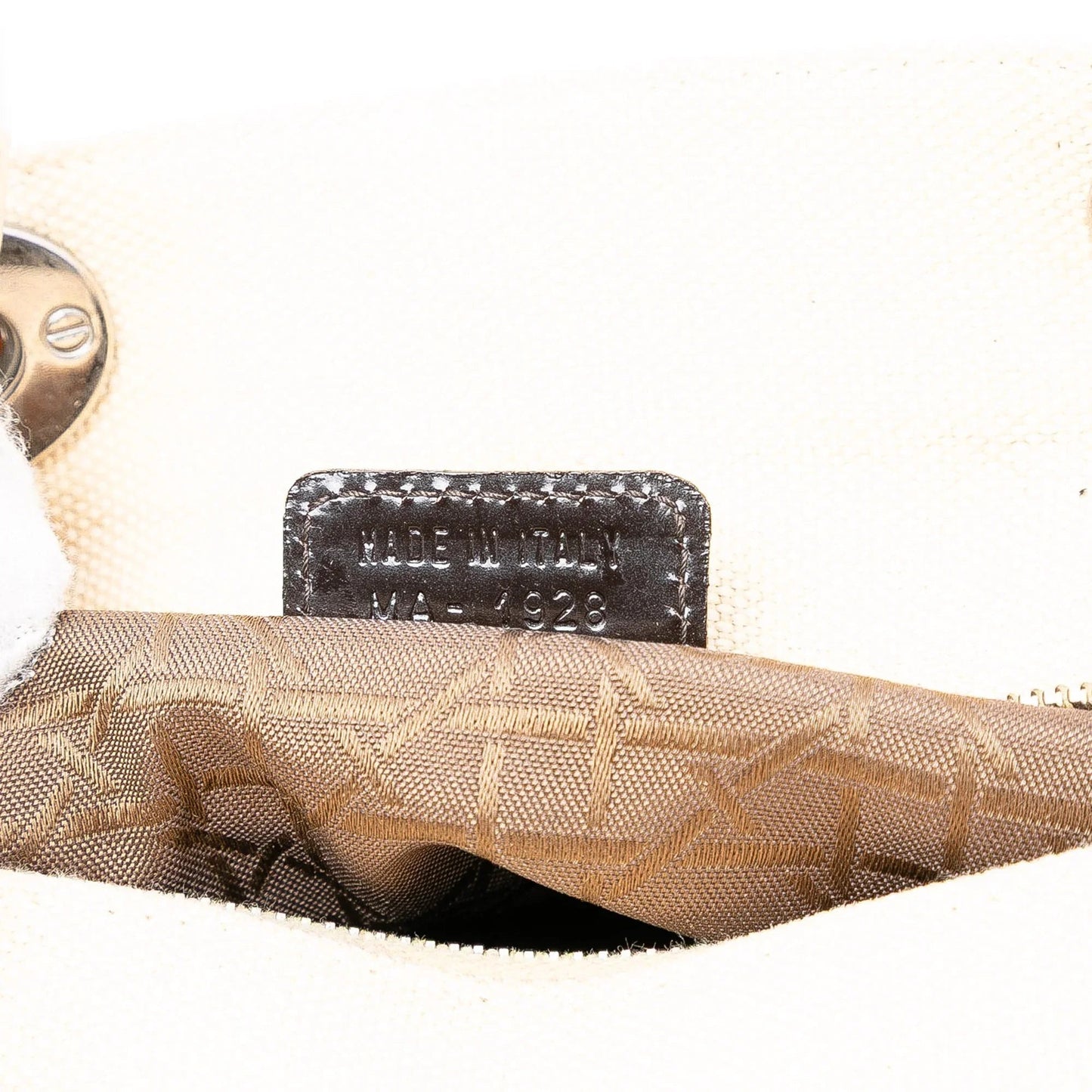 White Dior Medium Canvas Lady Dior Satchel
