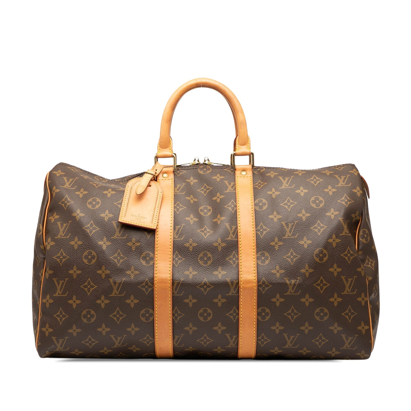 Brown Louis Vuitton Monogram Keepall 45 Travel Bag