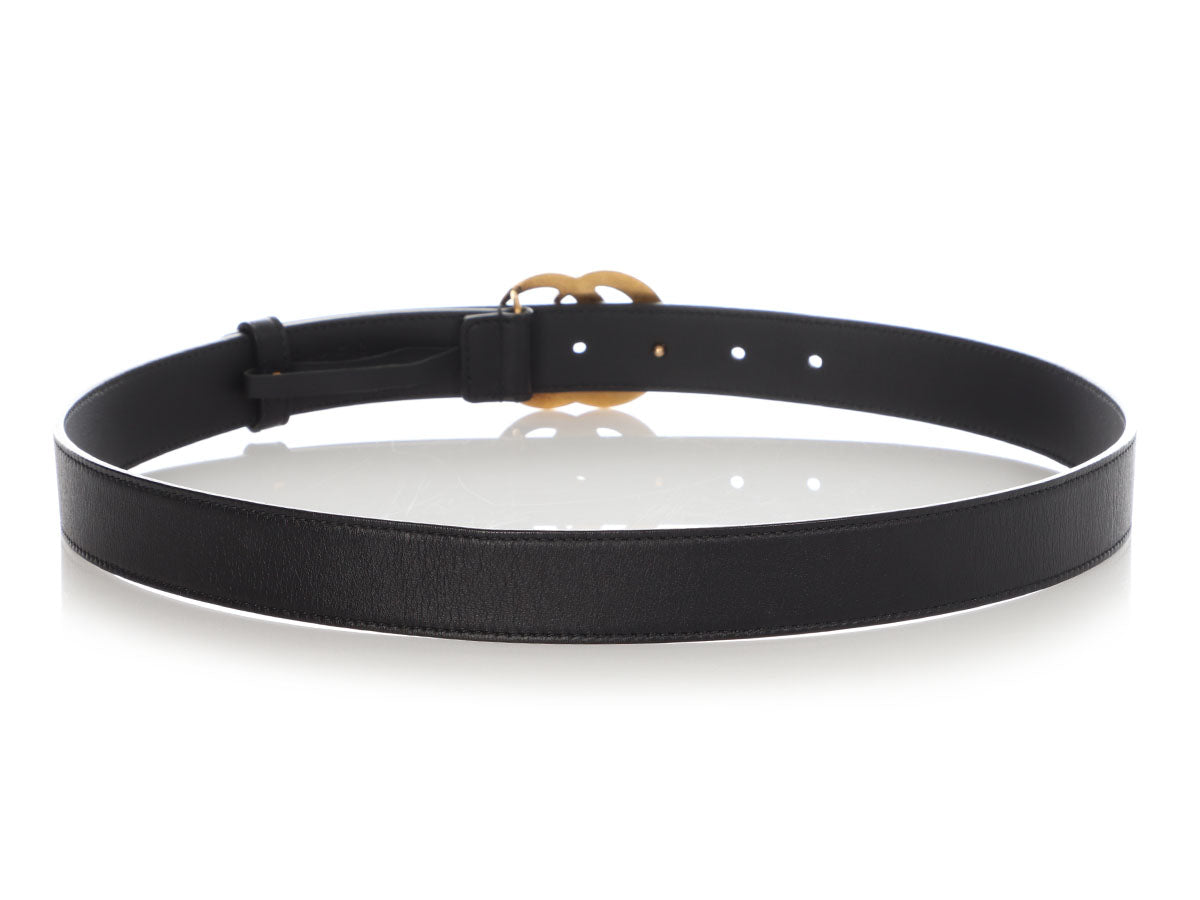 Gucci Black GG Marmont Belt