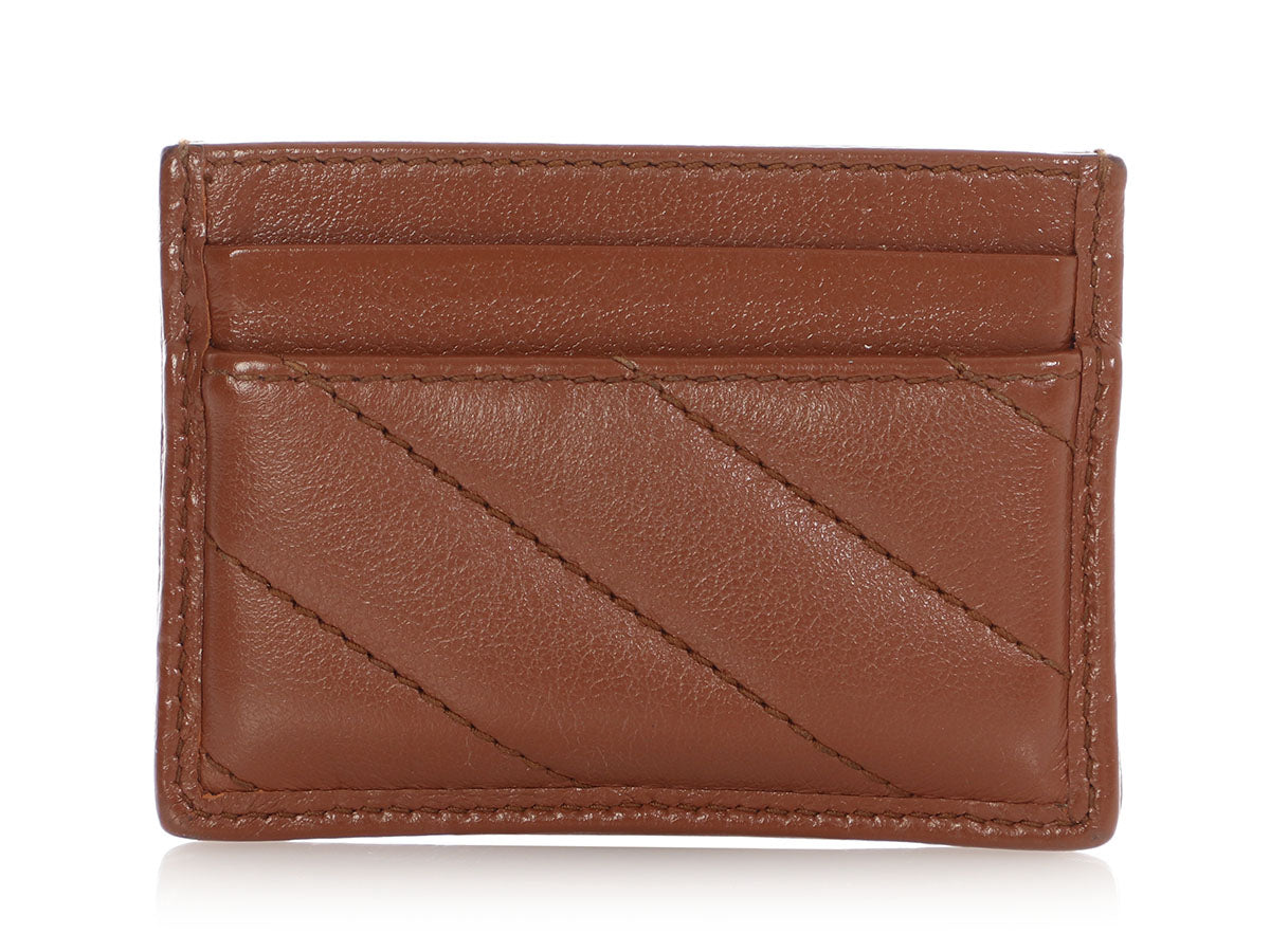 Gucci Brown Matelass? GG Marmont Card Case