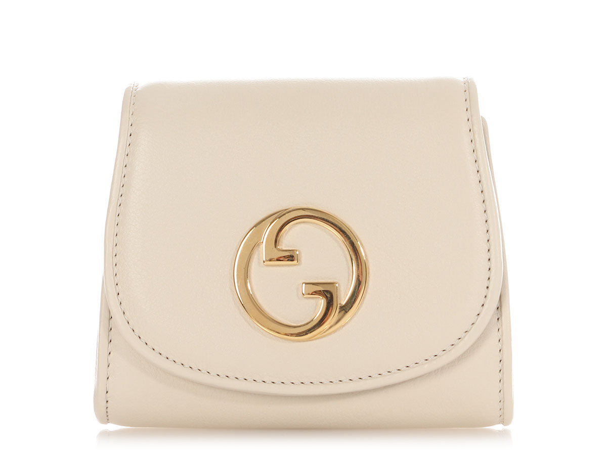Gucci Medium White Blondie Chain Wallet