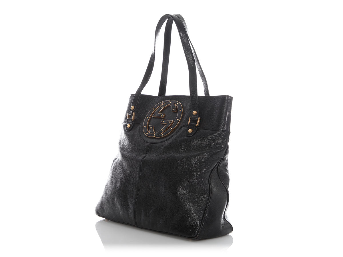 Gucci Black Studded GG Blondie Bag