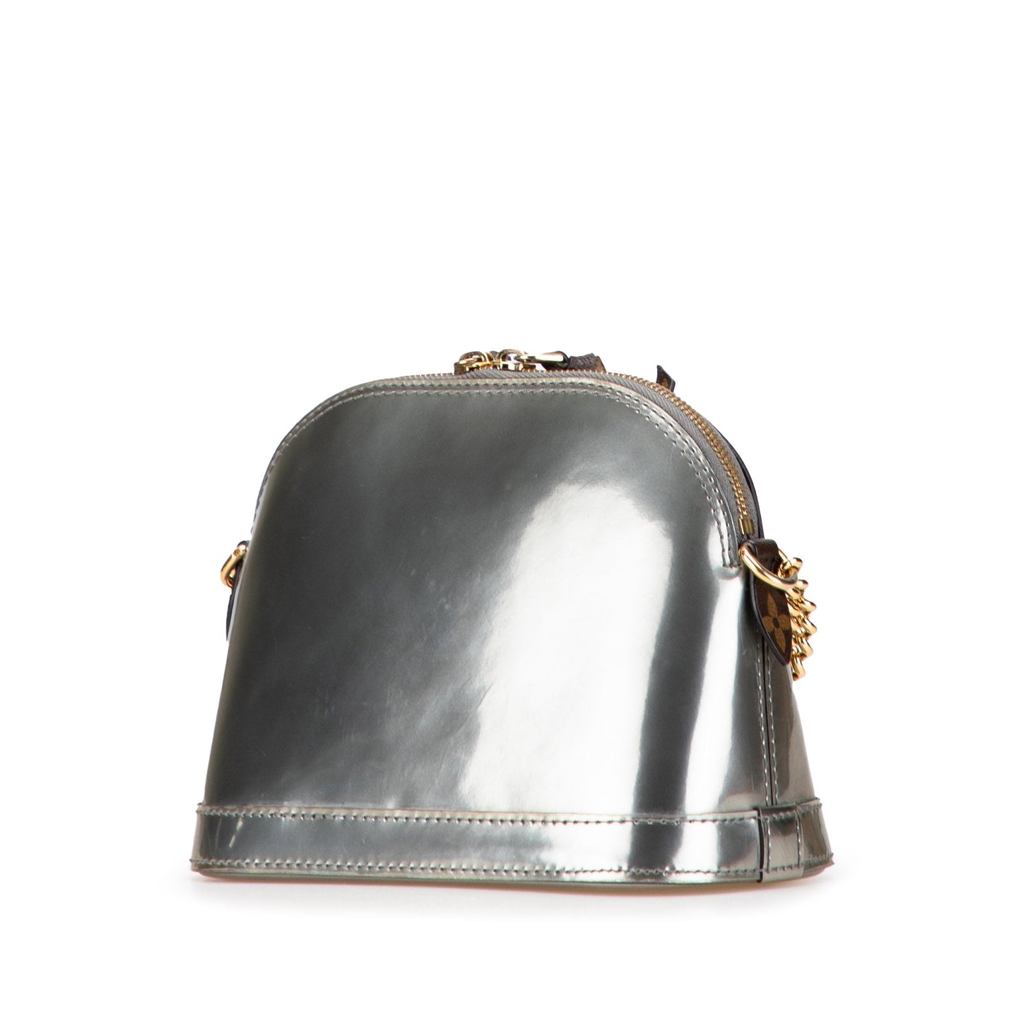 Silver Louis Vuitton Vernis Miroir Mini Alma Crossbody Bag
