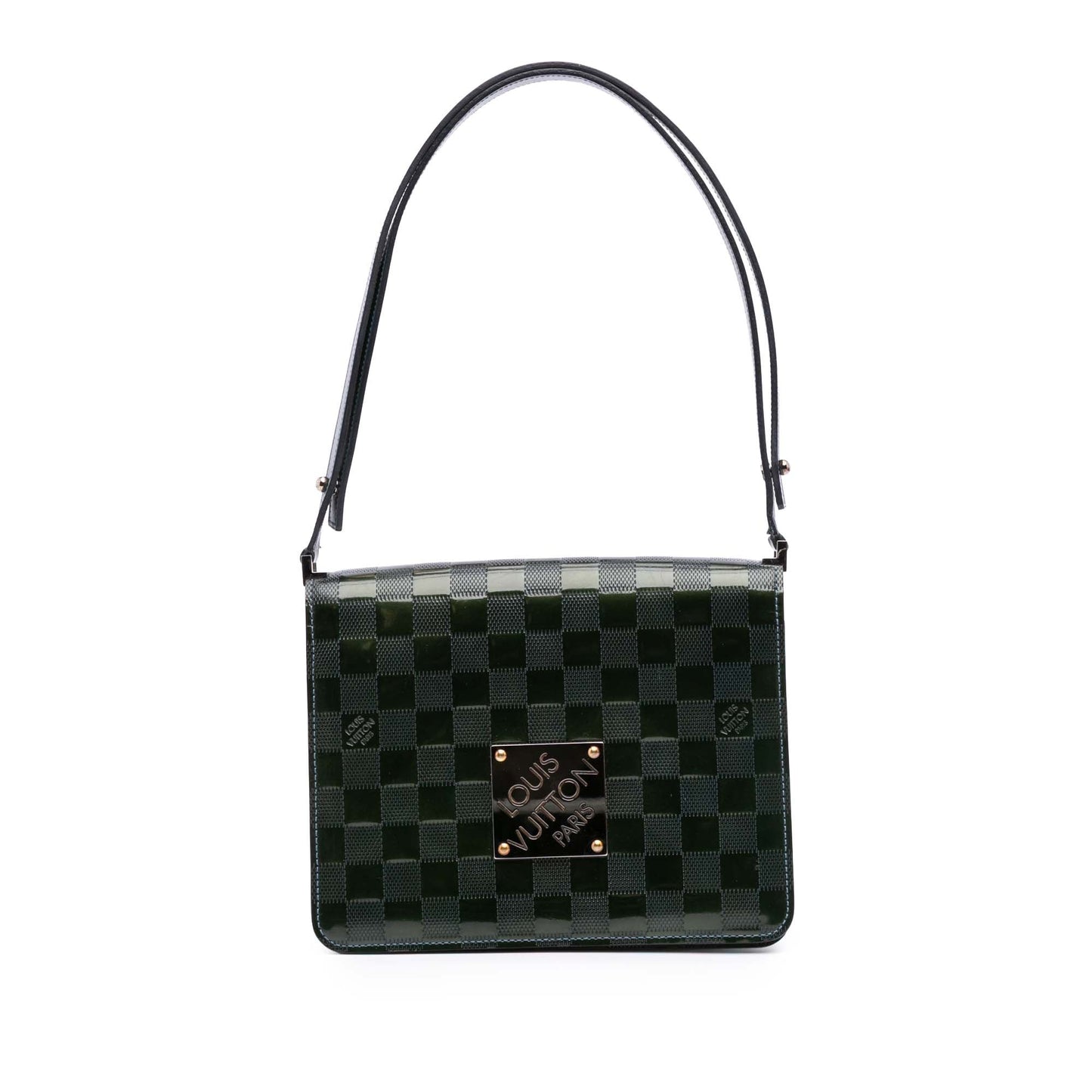 Green Louis Vuitton Damier Vernis Cabaret Shoulder Bag