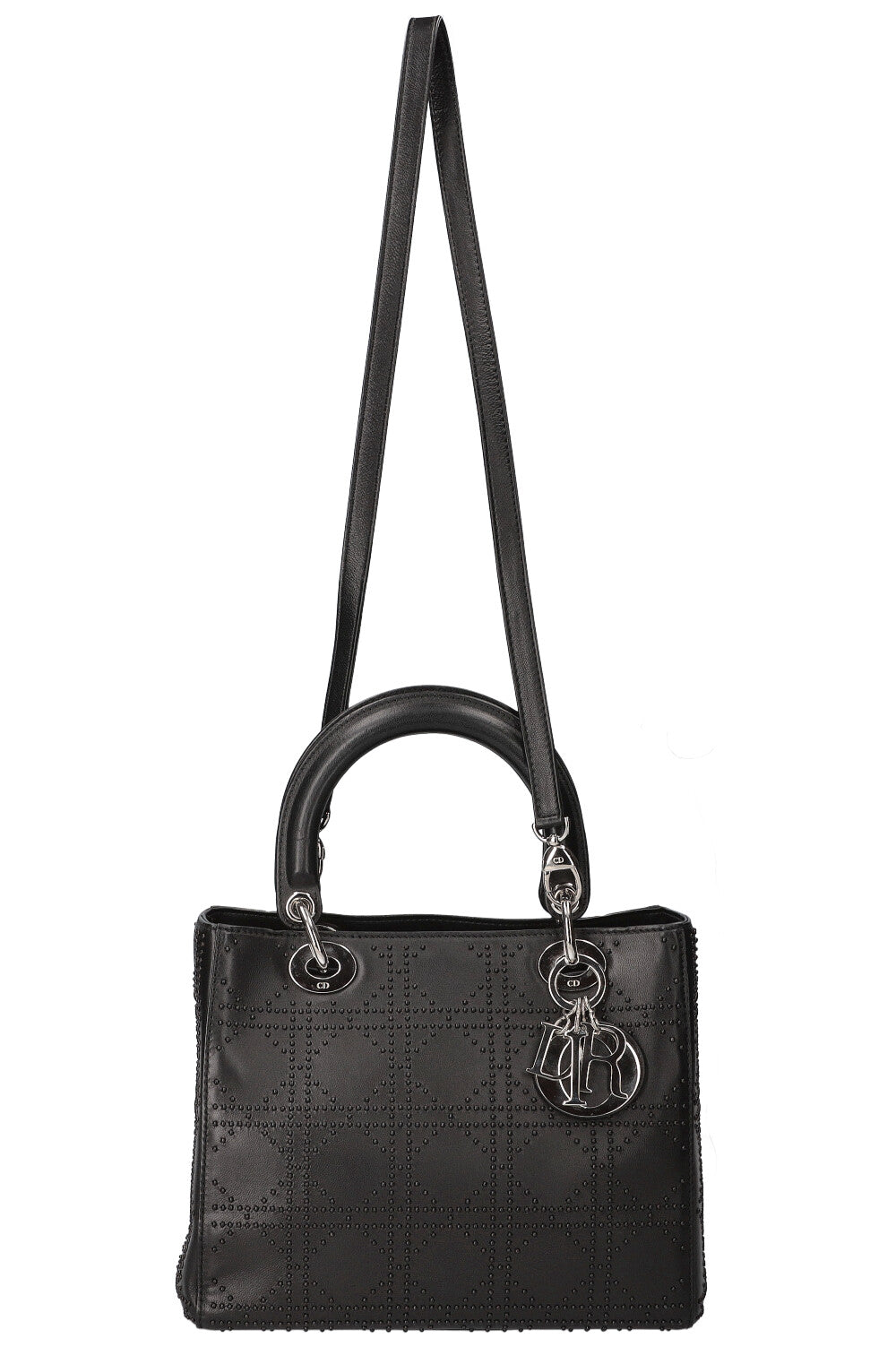 CHRISTIAN DIOR Lady Dior Cannage Studded Black