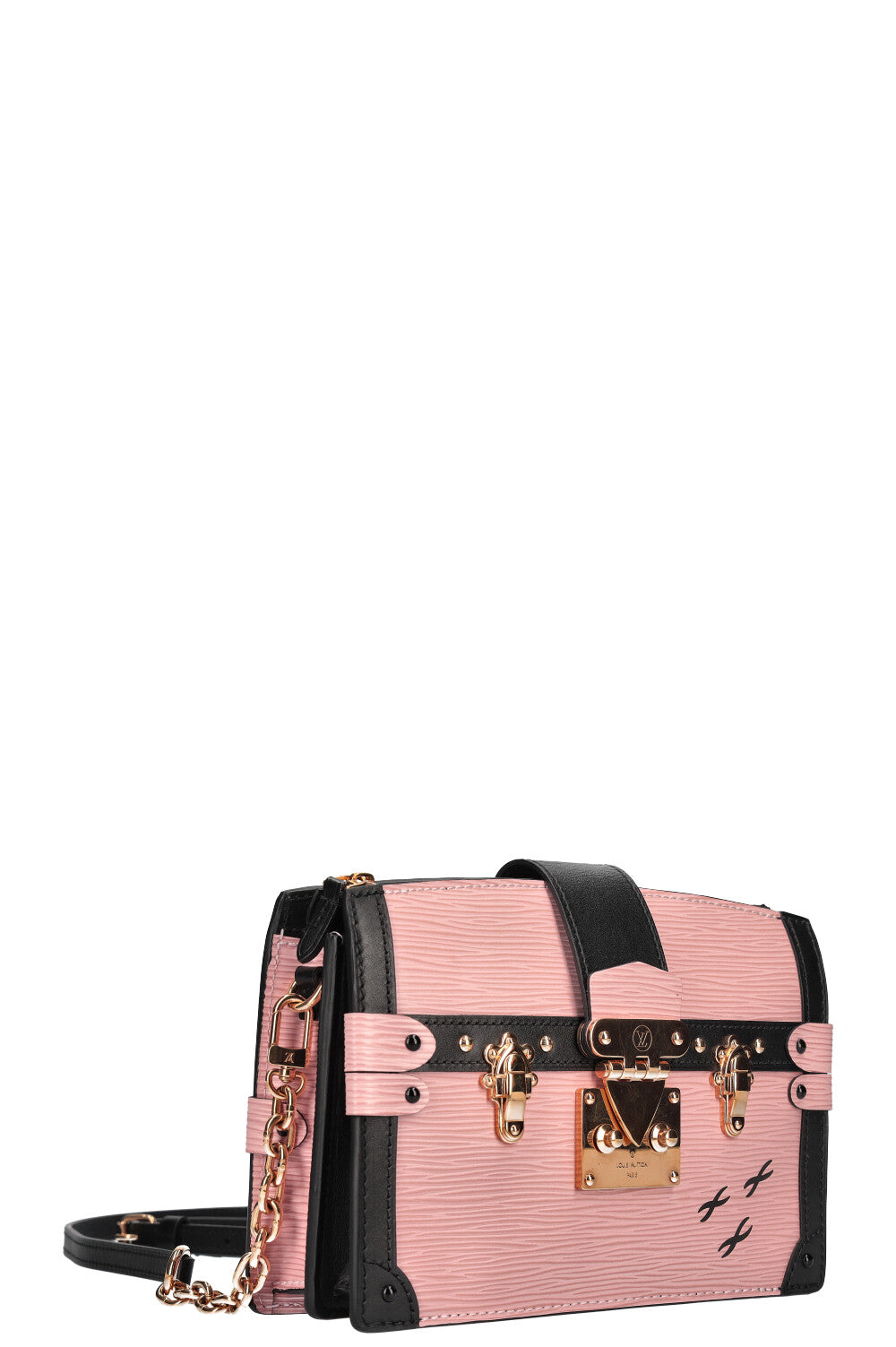 LOUIS VUITTON Trunk Clutch Epi Pink