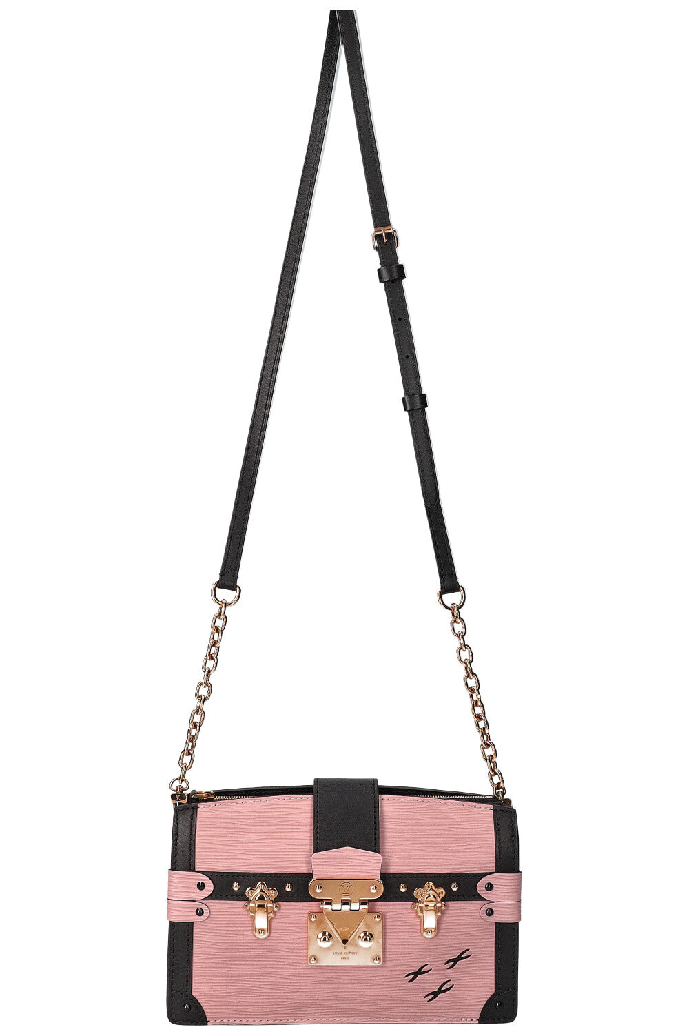 LOUIS VUITTON Trunk Clutch Epi Pink